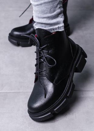 Стильні жіночі черевики чорні демі,демісезонні осінні,весняні (осінь-весна 2022-2023)