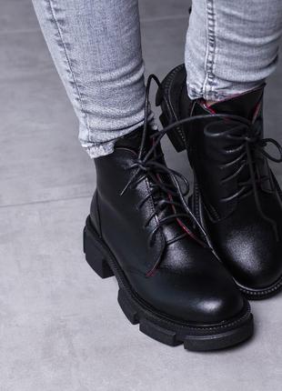 Стильные женские ботинки черные деми,демисезонные осенние,весенние (осень-весна 2022-2023)2 фото