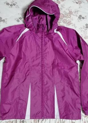 Куртка вітровка дощовик з капюшоном jeantex на 11-12років 146-152см
