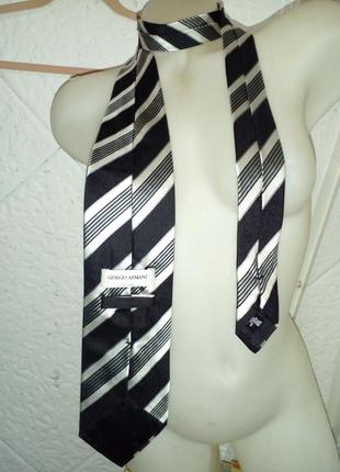 Краватка смугаста шовк італія3 фото