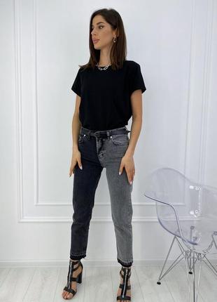 Двухцветные джинсы в винтажном стиле                 артикул: 30256       has