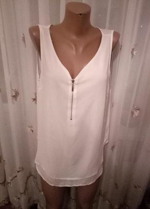 Белая блузка-майка