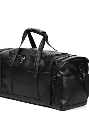 Дорожная сумка для ручной клади в самолет, поезд черная. сумка для вещей мужская женская городская8 фото