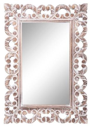 Зеркало настенное в резной деревяннй раме ажур 100см*70см