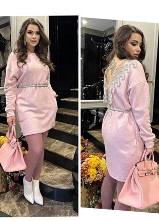 Теплое ангоровое платьесеинка ажур