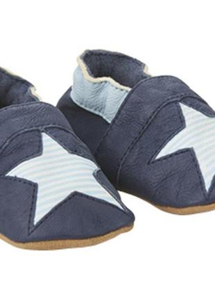 Кожаные пинетки impidimpi «звезда» размер 0-6 мес