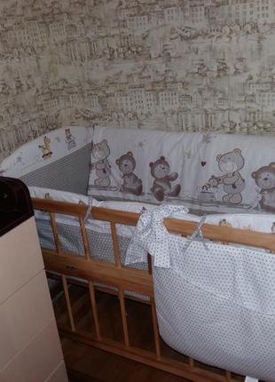 Комплект в ліжко для новонародженого з 10 предметів