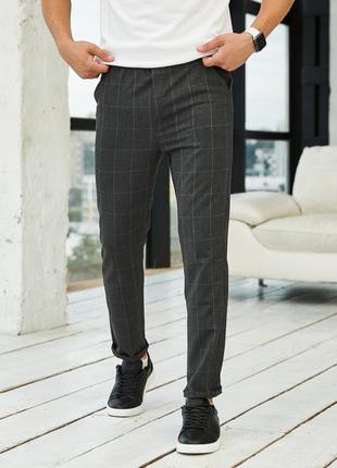 Чоловічі молодіжні штани брюки в клітинку укорочені 🔥🔥
