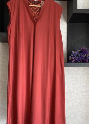 Сукня, плаття, сарафан теракотового кольору2 фото