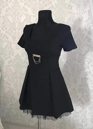 Чорна сукня з підкладкою1 фото