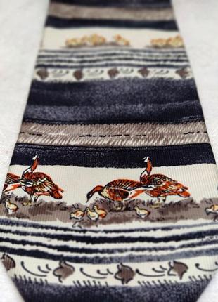 Шелковый галстук с утками6 фото
