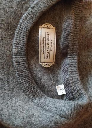 Серый теплый свитер шерсть мериноса3 фото