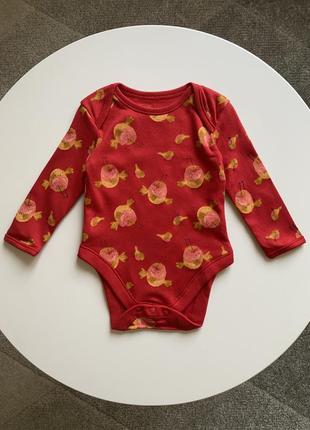 Боді george 0-3-6-9-12-18-24, новорічні, новий рік, 56-62-68-74-80-86-92, hm,next,lupilu