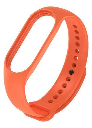Ремешок силиконовый mrk для фитнес браслета xiaomi mi band 7 оранжевый (4) (mrk2159)1 фото
