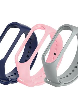 Комплект ремешков mrk для xiaomi mi band 3/4 misty rose (mrk4768)