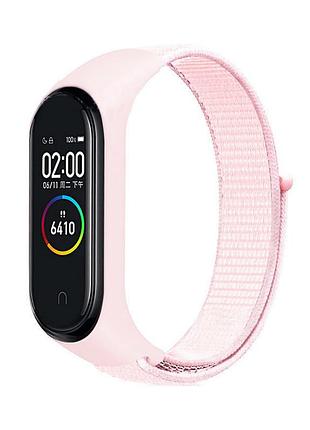 Ремешок нейлоновый mrk для фитнес браслета xiaomi mi band 6/5/4/3 розовый (mrk8338)