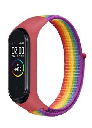 Ремешок нейлоновый mrk для фитнес браслета xiaomi mi band 6/5/4/3 multicolor (mrk8975)