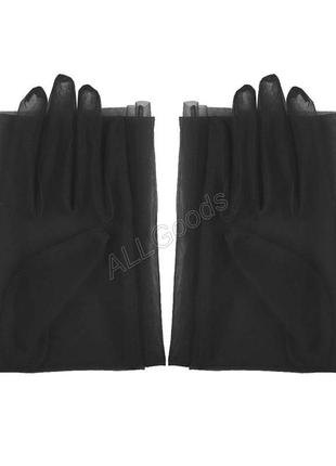 Перчатки фатиновые длинные черные (p1030-black)4 фото