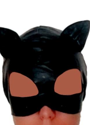 Маска жінка-кішка чорна (m-b2)