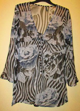 Распродажа легкая невесомая блуза туника riviera размер 101 фото