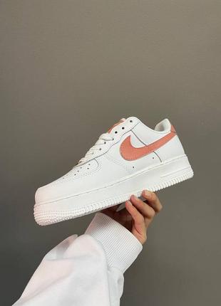 Кросівки nike air force 1 low mini swoosh white koral gold3 фото