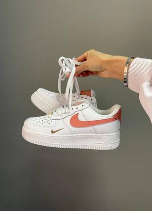 Кросівки nike air force 1 low mini swoosh white koral gold