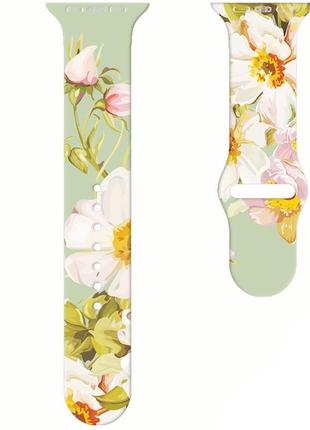 Ремішок mrk ribbed для apple watch 38/40/41 mm vintage flower (mrk4417-1)