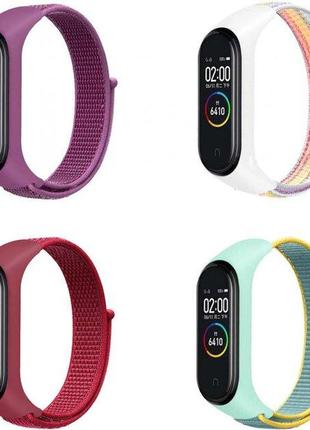 Набір ремінців 4 кольори mrk nylon style для xiaomi mi smart band 5 girl (mrk2140)