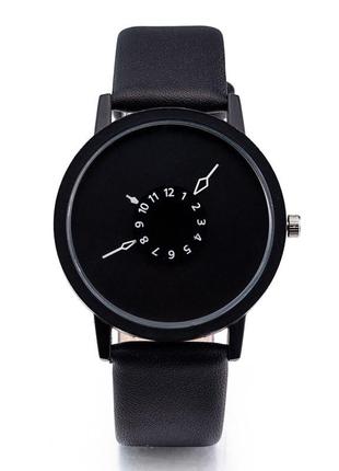 Наручний годинник, повністю чорний, унісекс