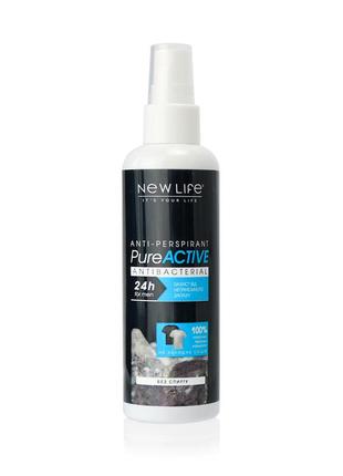 Лосьйон - дезодорант - антиперспірант для чоловіків 100 мл new life anti-perspirant pure active for men