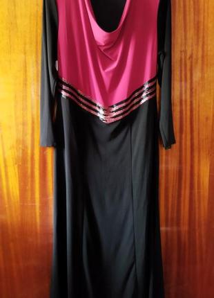 Нарядное длинное платье р.52-54 " encma "3 фото