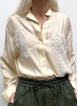 Шовкова блуза сорочка zara2 фото