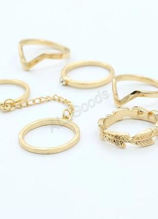 Кільця на фаланги. набір з 6 шт. набір кілець
