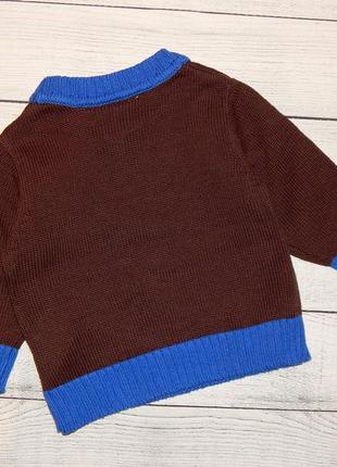 Теплый свитер-кофта c оленем,для мальчика 1-3 месяца.будет дольше!состояние новой вещи!3 фото