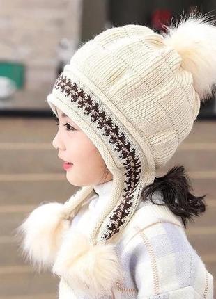 Зимова стильна шапка дитяча ❤️2 фото