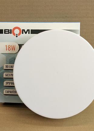 Светильник светодиодный накладной biom 18w 5000к ip33 круг byr-01-18-5