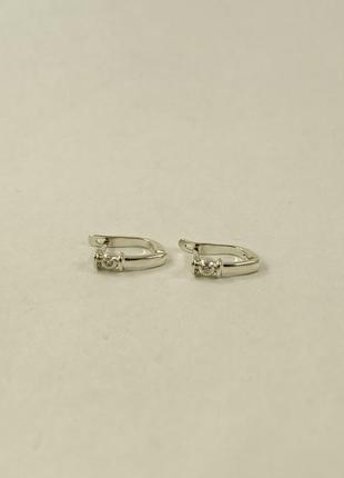 Серьги из серебра с бриллиантами