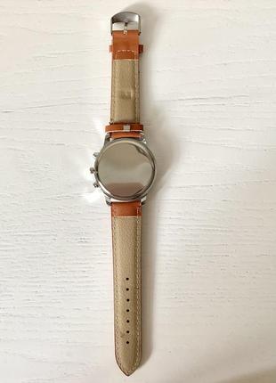Мужские классические наручные часы “migeer brown” c коричневым ремешком3 фото