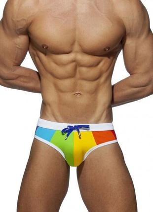 Пляжные плавки для парней sport line с цветными полосками