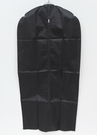 Чохол для зберігання і упаковки одягу на блискавці флізеліновий чорного кольору. розмір 60 см*160 см.