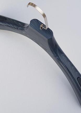Плічка вішалки з антиковзаючим ребристим плечем колір чорно-синій, довжина 43 см2 фото