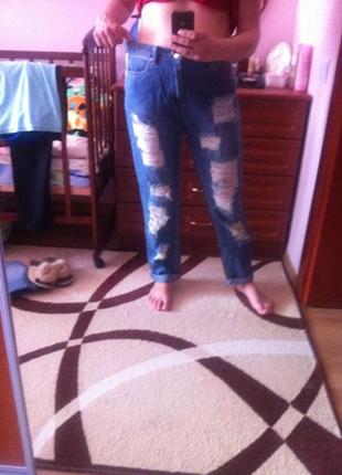 Продам офигенные рванные джинсы forever 21 бойфренды дистрессы4 фото