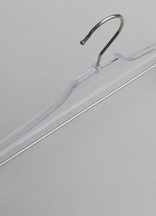 Плечики вешалки тремпеля  marc-th для брюк и юбок xzs-38 прозрачного цвета, длина 38 см4 фото