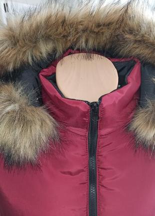Зимняя куртка пуховик с натуральным мехом9 фото
