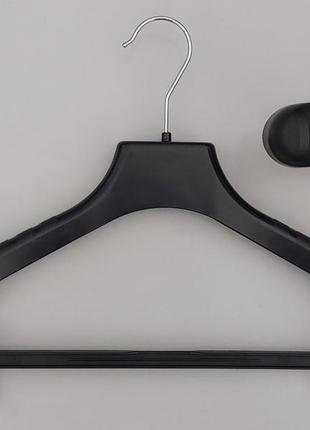 Плечики вешалки тремпеля v-plz38 черного цвета, длина 38 см