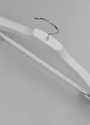Плічка вішалки тремпеля v-plz46 білого кольору, довжина 46 см2 фото