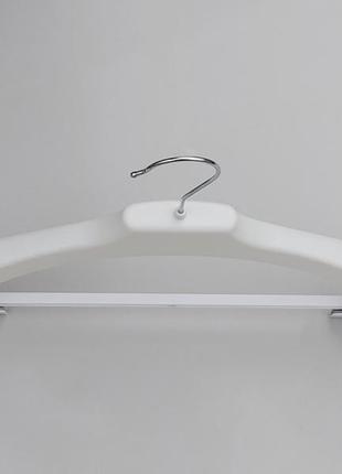 Плічка вішалки тремпеля v-plz46 білого кольору, довжина 46 см3 фото