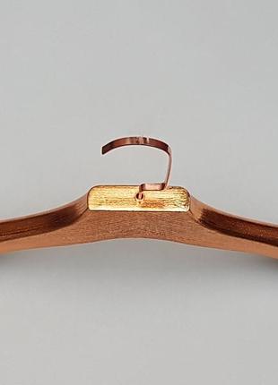 Плічка вішалки тремпеля широкий кольору міді, довжина 44,5 см4 фото