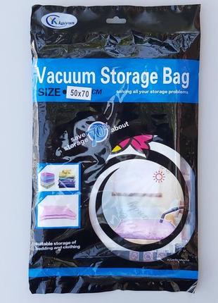 Размер 50*70 см. вакуумный пакет с клапаном для упаковки и хранения одежды с рисунком.