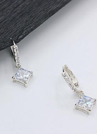 Серебряные серьги сириус